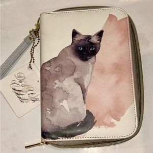 Wallet Clutch Wristlet, Punch Studio  -  "Do it with Cattitude" NWOT